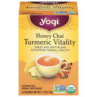 Yogi Herbal Tea, Honey Chai, Turmeric Vitality, Tea Bags - 16 Each