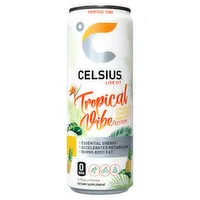 Celsius Energy Drink, Tropical Vibe - 12 Fluid ounce