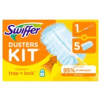 Swiffer Dusters Starter Kit, Kit Includes 1 Handle and 5 Dusters - 1 Each