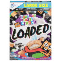 Cinnamon Toast Crunch Cereal, with Vanilla Creme Filling, Loaded, Large Size, 13 Ounce