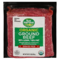 Sun Harvest 85%/15% Organic Ground Beef - 16 Ounce