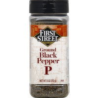 First Street Black Pepper, Ground - 11 Ounce