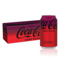 Coca-Cola Zero Sugar Cherry Diet Soda Soft Drink, 12 Each