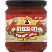 Mission Salsa, Chunky, Medium - 16 Ounce