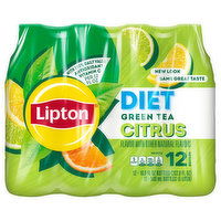 Lipton Green Tea, Diet, Citrus, 12 Each