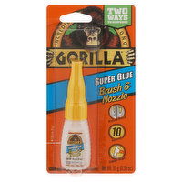 Gorilla Super Glue, Brush & Nozzle - 0.35 Ounce