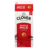 Clover Sonoma Milk, Whole - 0.5 Gallon