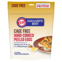 Eggland's Best Peeled Eggs, Hard Cooked, Medium - 12 Each