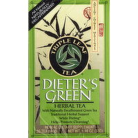 Triple Leaf Tea Herbal Tea, Dieter's Green, Decaffeinated, Bags - 20 Each