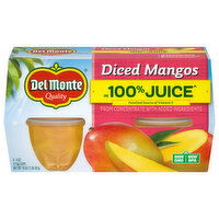 Del Monte 100 Juice Diced Mangos - 4 Each