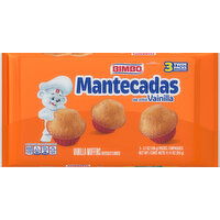 Bimbo Bimbo Mantecadas Vanilla Muffins, Artificially Flavored, 3 Twin Packs Per Box, 6 Muffins Total - 11.11 Ounce