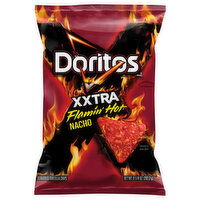 Doritos Tortilla Chips, Flavored, Flamin' Hot Nacho, Xxtra - 9.25 Ounce
