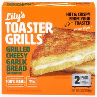 Lily's Toaster Grills Grilled Cheesy Garlic Bread Sandwich - 2 Each
