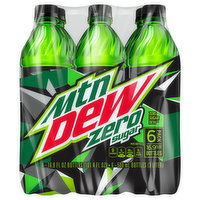 Mtn Dew Soda, Zero Sugar, 6 Pack, 6 Each