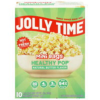 Jolly Time Natural Butter Flavor Mini Bags Microwave Popcorn - 10 Each