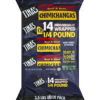 Tina's Chimchangas, Beef and Bean, Value Pack, 14 Each