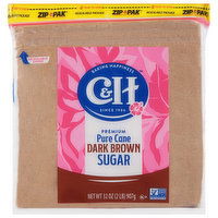 C&H Premium Pure Cane Dark Brown Sugar, 32 Ounce