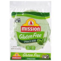 Mission Tortilla Wraps, Gluten Free, Spinach Herb - 6 Each