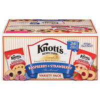 Knott's Berry Farm Cookies, Premium, Raspberry & Strawberry Shortbread, Bite-Size, Variety Pack - 36 Each