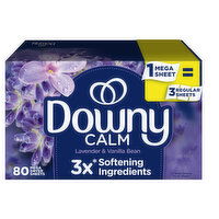 Downy CALM, Mega Dryer Sheets, Lavender and Vanilla Bean - 80 Each