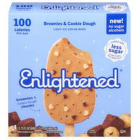 Enlightened Ice Cream Bars, Brownies & Cookie Dough, Light - 4 Each