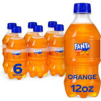Fanta  Orange Soda Soft Drink Bottles - 12 Fluid ounce