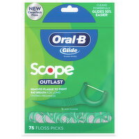 Oral-B Scope Outlast Mint Flavor Floss Picks - 75 Each