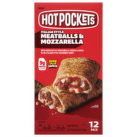 Hot Pockets Sandwiches, Italian Style Seasoned Crust, Italian Style Meatballs & Mozzarella, 12 Pack - 12 Each