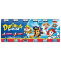 Danimals Smoothie, Mixed Berry, Strawberry, 12 Each