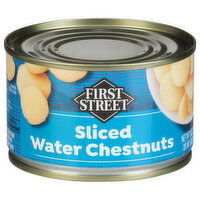 First Street Water Chestnuts, Sliced, 8 Ounce