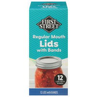 First Street Lids, Regular Mouth, 12 Each