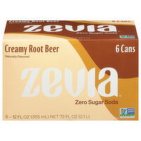 Zevia 6pk Creamy Root Beer - 72 Ounce