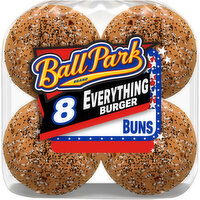 Ball Park Everything Pre-sliced Burger Buns, 8 count, 16 oz - 8 Each