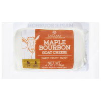 LaClare Family Creamery Goat Cheese, Maple Bourbon - 4 Ounce