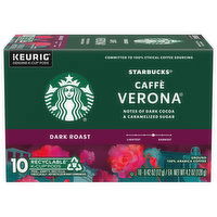 Starbucks Coffee, Dark Roast, Caffee Verona, K-Cup Pods - 10 Each