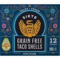 Siete Taco Shells, Grain Free - 12 Each