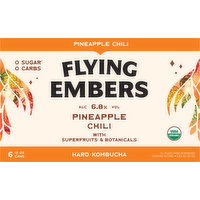 Flying Embers Hard Kombucha, Pineapple Chili - 6 Each