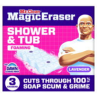 Mr. Clean Magic Eraser Sponge, Bathroom Cleaner, Ultra Bath - 3 Each