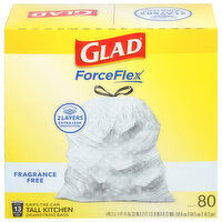 Glad Tall Kitchen Bags, Drawstring, Fragrance Free, 13 Gallon