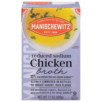 Manischewitz Broth, Reduced Sodium, Chicken - 17 Ounce