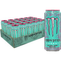 Monster Energy Ultra Monster Energy Ultra, Vice Guava, Energy Drink, 24 Pack - 16 Fl Oz - 384 Ounce