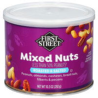 First Street Roasted & Salted Mixed Nuts - 10.3 Ounce