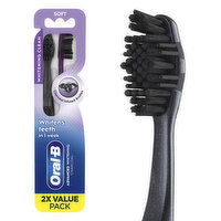 Oral-B Advanced Whitening Charcoal Toothbrushes, Soft, 2 Each