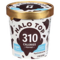 Halo Top Ice Cream, Light, Cookies & Cream - 1 Pint