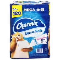 Charmin Bathroom Tissue, Smooth Tear, Mega, 2-Ply, 30 Each