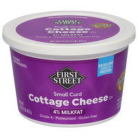 First Street Cottage Cheese, Small Curd, 4% Milkfat - 16 Ounce