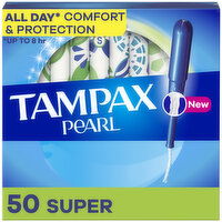 Tampax Pearl Tampons with LeakGuard Braid, Super - 50 Each