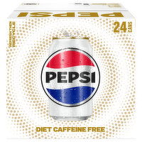 Pepsi Cola, Diet, Caffeine Free, 24 Cans - 24 Each