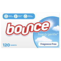 Bounce Free & Gentle Dryer Sheets, 120 Ct - 120 Each