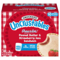 Smucker's Peanut Butter & Strawberry Jam Sandwich - 10 Each
